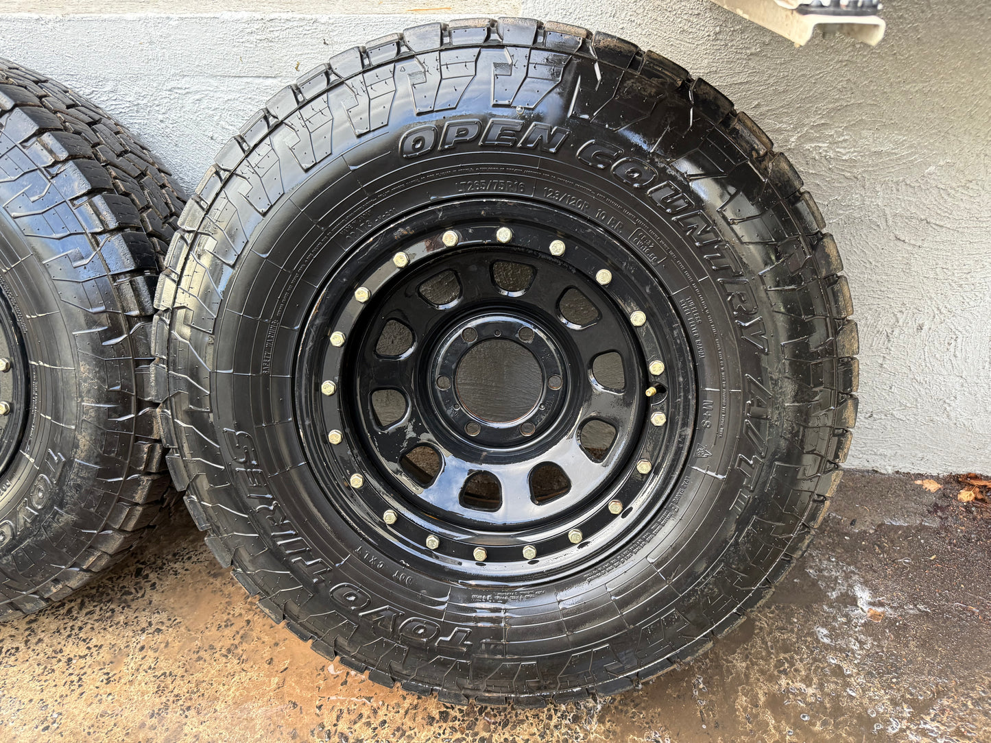 Toyo Open Country A/T Tyres on 6 Stud Imitation Beadlock Rims