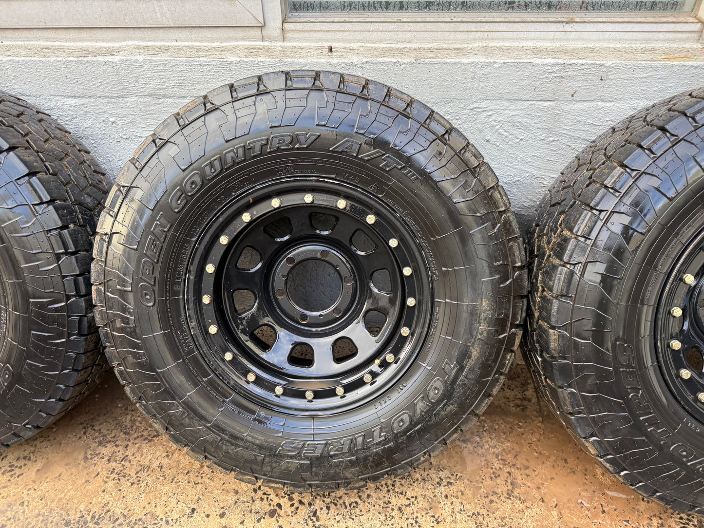 Toyo Open Country A/T Tyres on 6 Stud Imitation Beadlock Rims