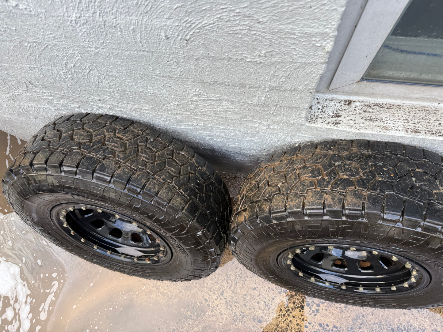 Toyo Open Country A/T Tyres on 6 Stud Imitation Beadlock Rims