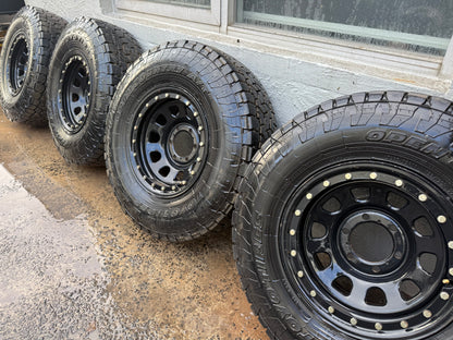 Toyo Open Country A/T Tyres on 6 Stud Imitation Beadlock Rims