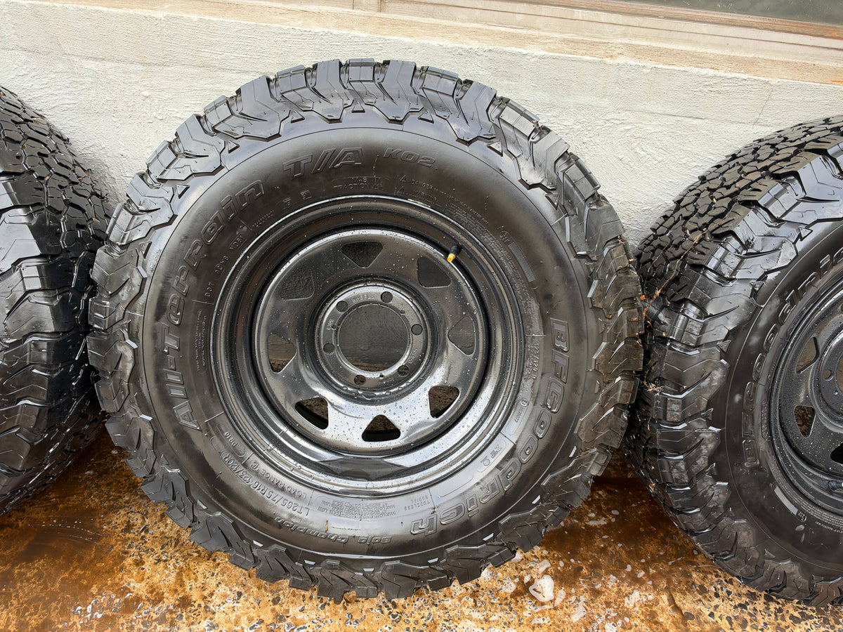 BF Goodrich KO2 A/T Tyres On New 6 Stud Steel Rims
