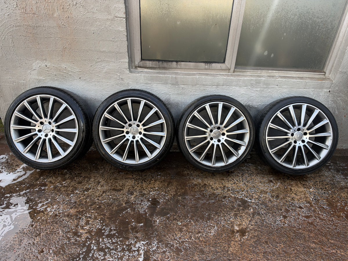 Mercedes Benz Staggered 20” Alloy Wheels with Good Tyres
