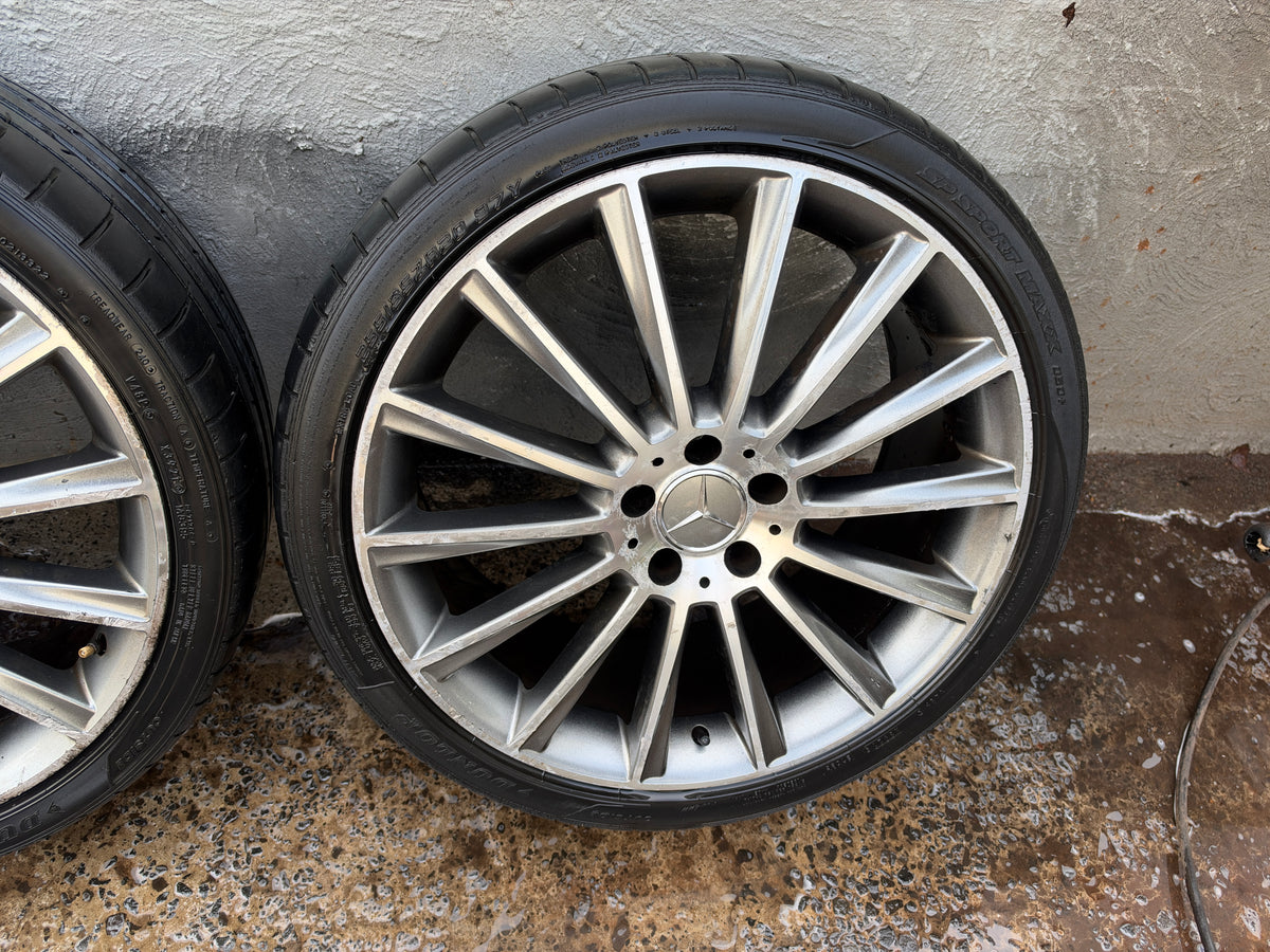 Mercedes Benz Staggered 20” Alloy Wheels with Good Tyres
