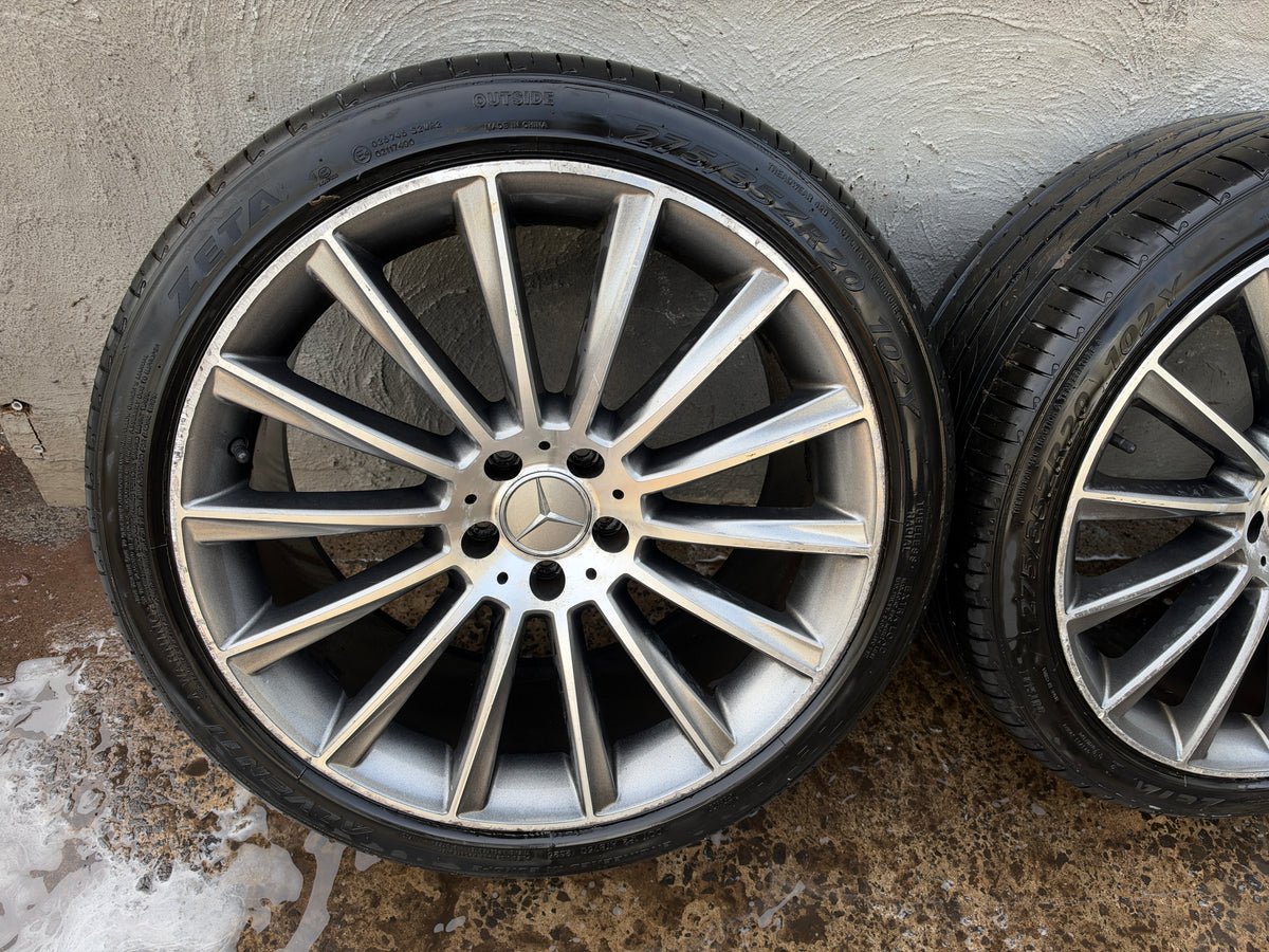 Mercedes Benz Staggered 20” Alloy Wheels with Good Tyres