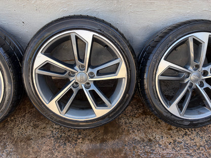 Audi A4 S4 18” Alloy Wheels with Excellent Tyres