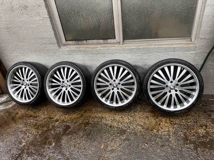 Holden Commodore 20” Staggered Alloy Wheels with Good Tyres