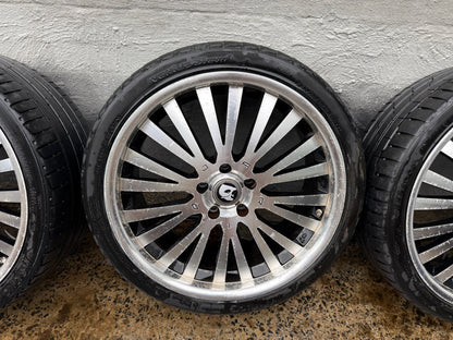 Holden Commodore 20” Staggered Alloy Wheels with Good Tyres