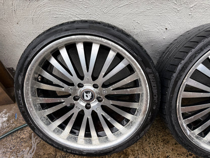 Holden Commodore 20” Staggered Alloy Wheels with Good Tyres