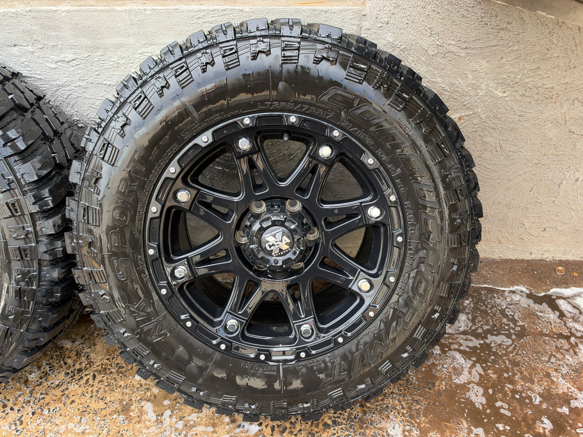 CSA Black Alloy Wheels on 32" Mud Tyres