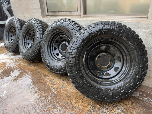 Nitto Trail Grappler 32" Mud Tyres on Black 6 Stud Rims
