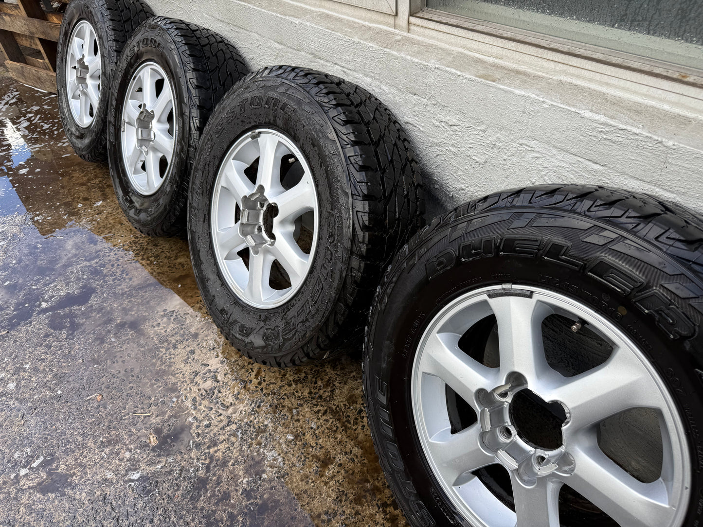 6 Stud 16” Alloy Wheels with Bridgestone Dueler A/T Tyres