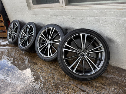 Toyota 86 17” Alloy Wheels with Good Semi Slick Tyres