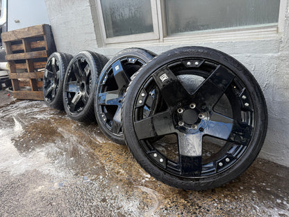KMC XD 22” Alloy Wheels with Good Tyres