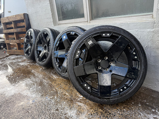 KMC XD 22” Alloy Wheels with Good Tyres