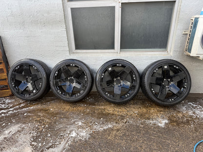 KMC XD 22” Alloy Wheels with Good Tyres