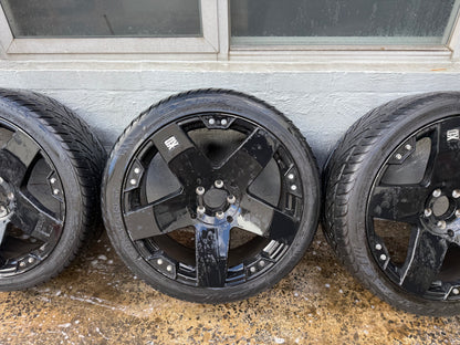 KMC XD 22” Alloy Wheels with Good Tyres