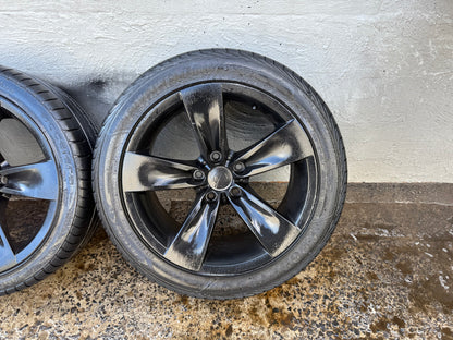 BMW/Holden Commodore 5 Spoke Black 18” Alloy Wheels with Good Tyres