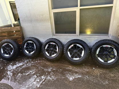Jeep Gladiator/Rubicon/Wrangler 17” Alloy Wheels with Very Good Tyres Set of 5