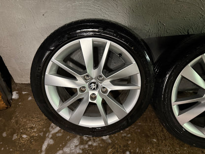 Skoda Octavia 17” Alloy Wheels with Good Tyres