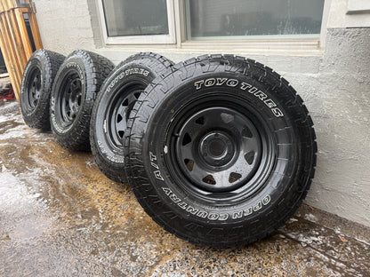 Nissan Navara 32” Steel Rims with Toyo Open Country Tyres