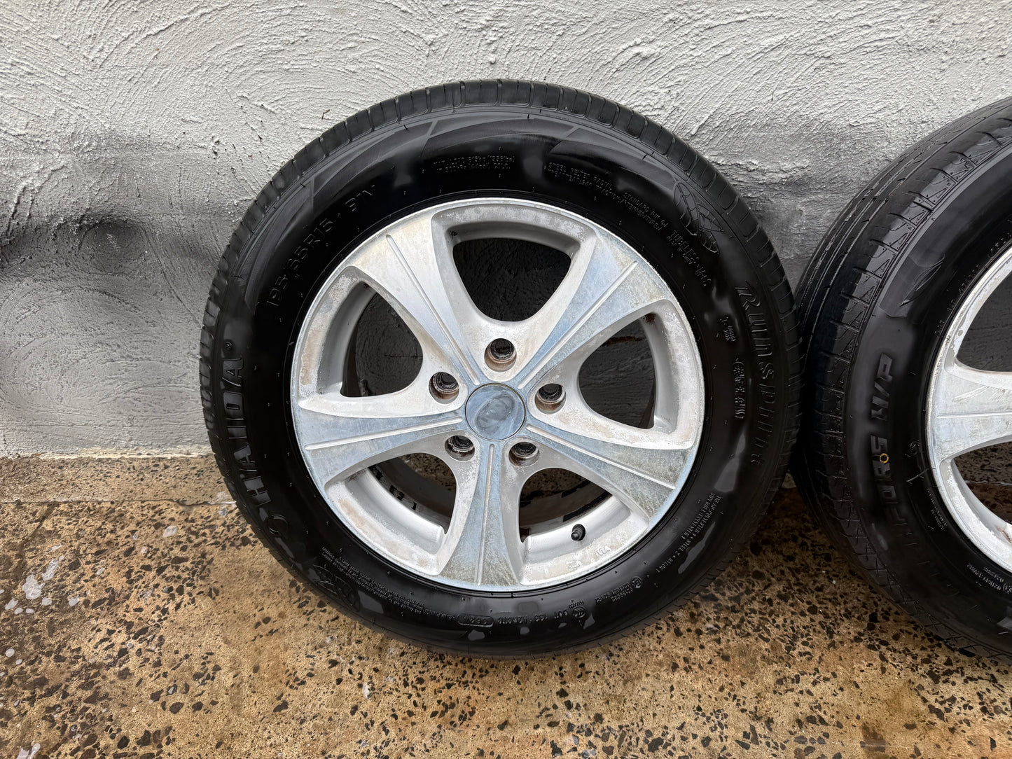 15” 5 Stud Alloy Wheels with Good Tyres