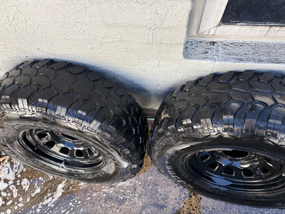 Goodride 33” M/T Tyres on 6 Stud Black Steel Rims