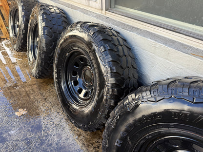 Goodride 33” M/T Tyres on 6 Stud Black Steel Rims