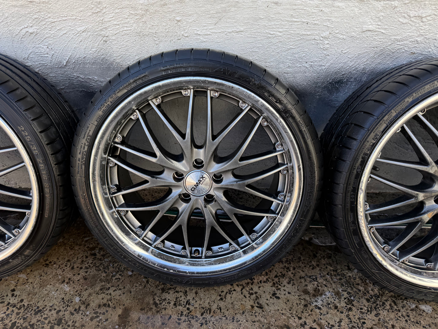 GMAX Sport 18” Alloy Wheels with Good Tyres