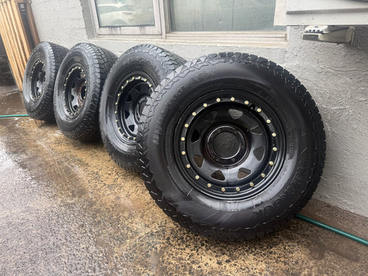 Hankook DynaPro AT2 Tyres on 6 Stud Steel Rims