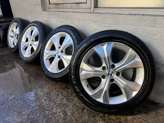 Honda Accord 17” Alloy Wheels with Good Tyres