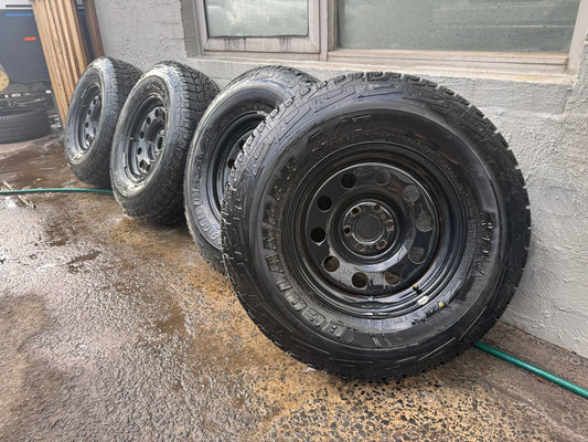 Nissan Navara 32” A/T Tyres  on Black Steel Rims