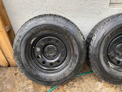 Nissan Navara 32” A/T Tyres  on Black Steel Rims