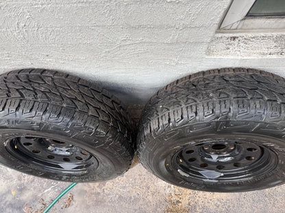 Nissan Navara 32” A/T Tyres  on Black Steel Rims