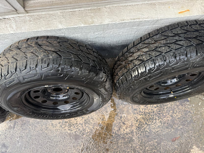 Nissan Navara 32” A/T Tyres  on Black Steel Rims