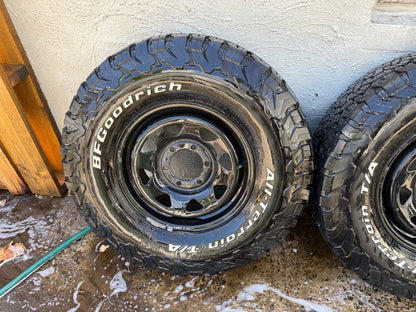 BF Goodrich 32” KO2 A/T Tyres On 6 Stud Steel Rims