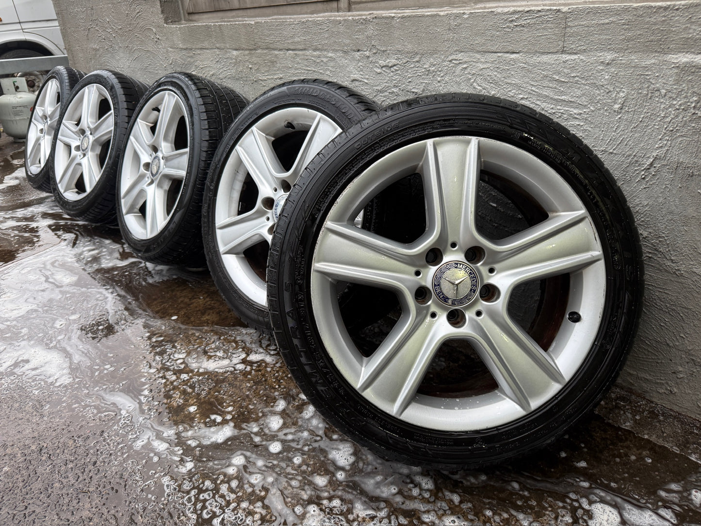 Mercedes C300 W204 Staggered 17” Alloy Wheels with Good Tyres - Set of 5