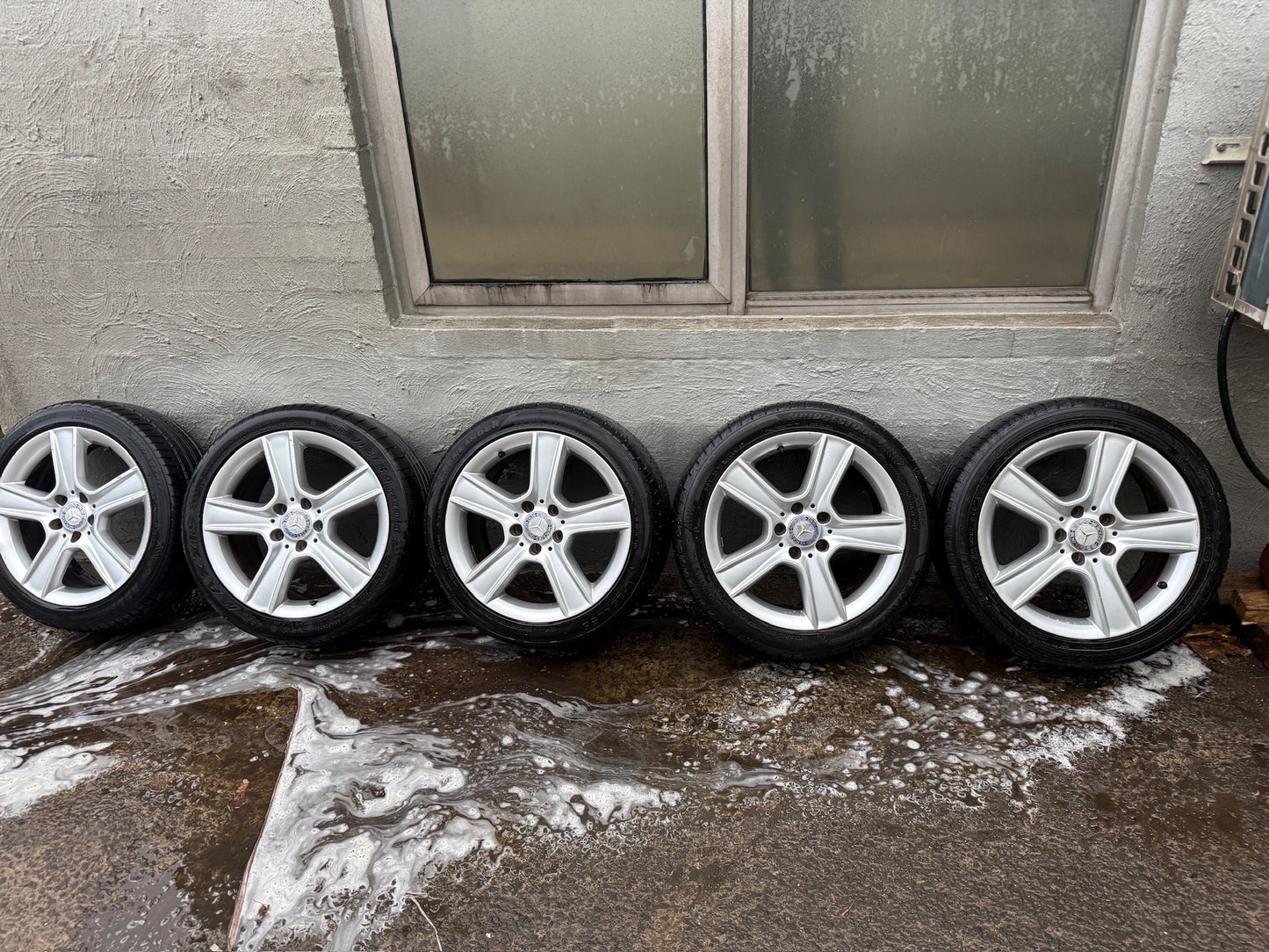 Mercedes C300 W204 Staggered 17” Alloy Wheels with Good Tyres - Set of 5