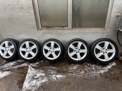 Mercedes C300 W204 Staggered 17” Alloy Wheels with Good Tyres - Set of 5