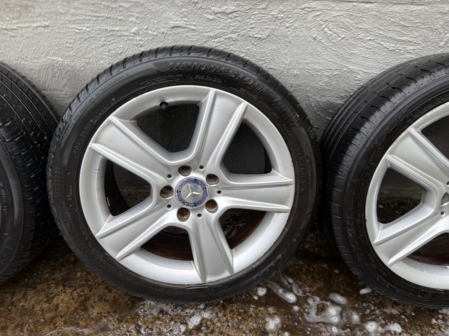 Mercedes C300 W204 Staggered 17” Alloy Wheels with Good Tyres - Set of 5