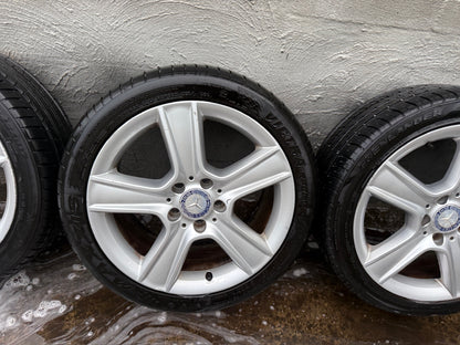 Mercedes C300 W204 Staggered 17” Alloy Wheels with Good Tyres - Set of 5
