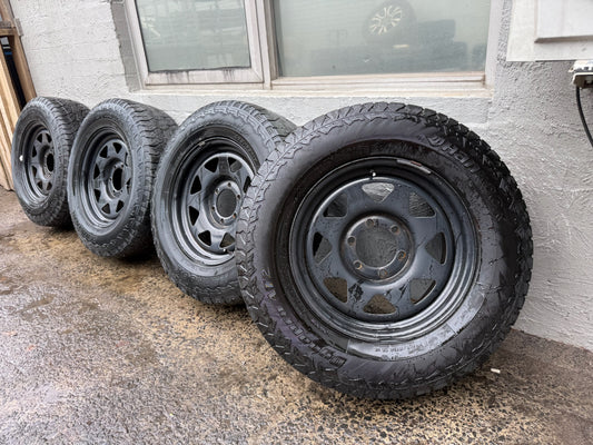 Hankook DynaPro A/T Tyres on Black 6 Stud Rims