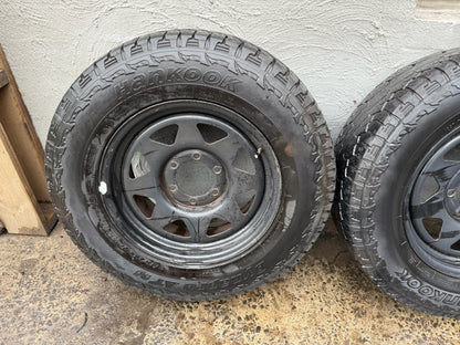 Hankook DynaPro A/T Tyres on Black 6 Stud Rims