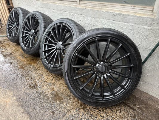 Hussla Black 19” Alloy Wheels with Good Tyres