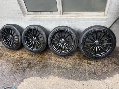 Hussla Black 19” Alloy Wheels with Good Tyres