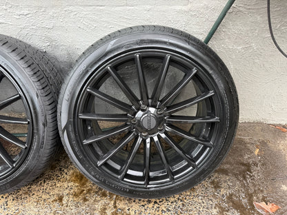 Hussla Black 19” Alloy Wheels with Good Tyres