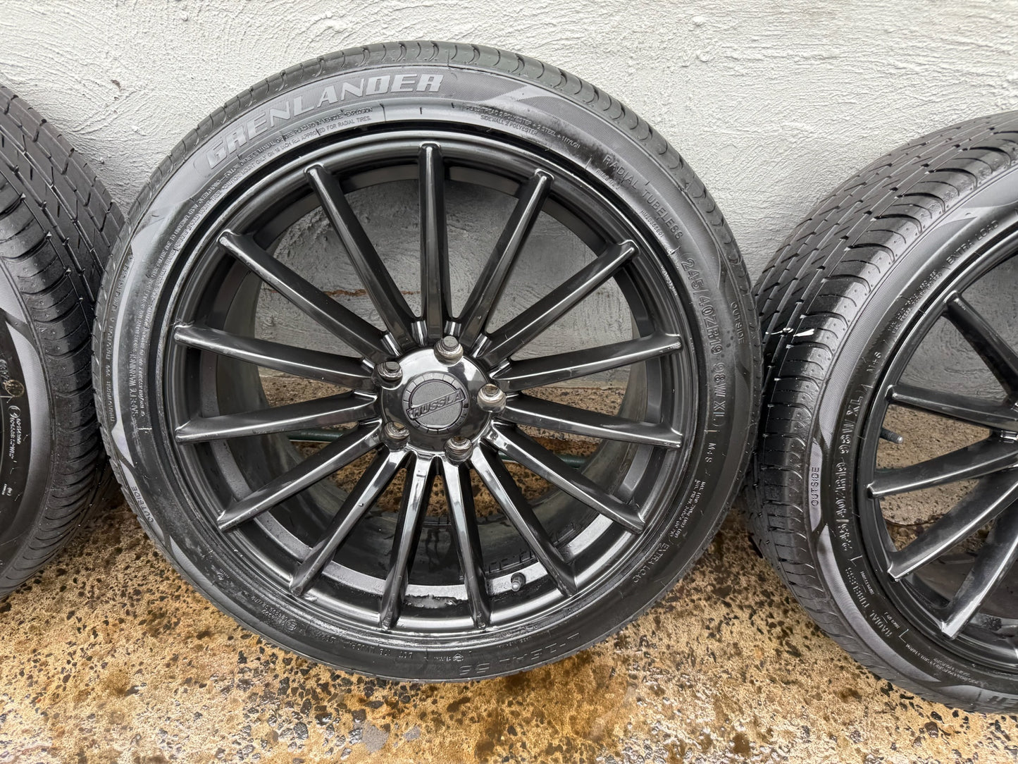 Hussla Black 19” Alloy Wheels with Good Tyres