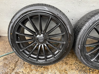 Hussla Black 19” Alloy Wheels with Good Tyres