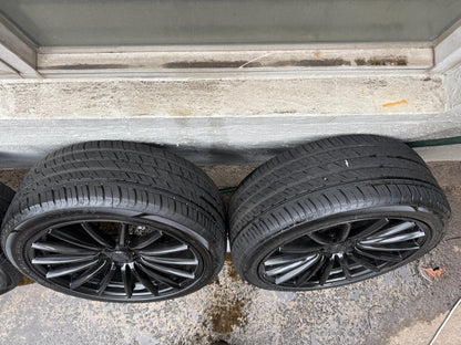 Hussla Black 19” Alloy Wheels with Good Tyres