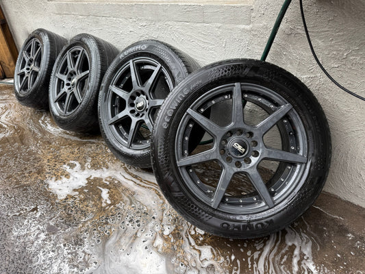 CSA Multi Fit Grey 16” Alloy Wheels with Good Tyres