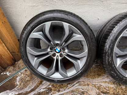BMW X5 X6 20” Staggered Alloy Wheels with Good Tyres